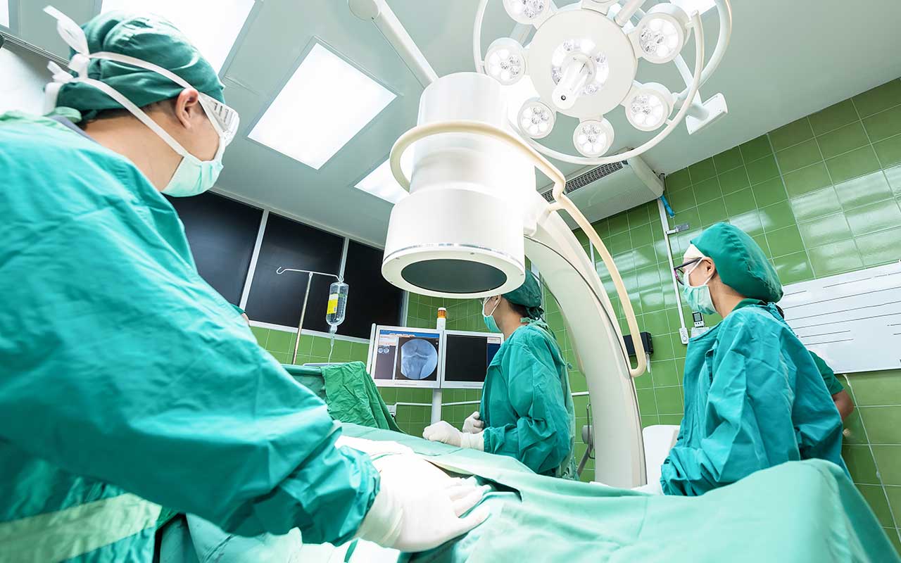 Surgical team in action