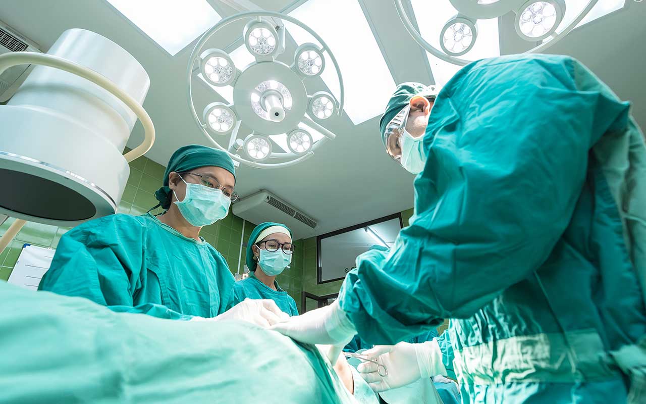 Surgical team in action